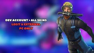 HOW TO GET A FORTNITE Ingame Dev Account WITH SKINS (PC ONLY)