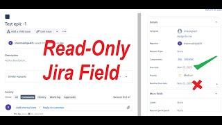 Making jira field read only(non-editable)