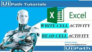 UiPath Tutorial || Day 16 : WRITE CELL AND READ CELL Activities