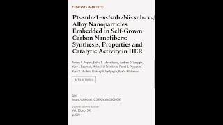 Pt1−xNix Alloy Nanoparticles Embedded in Self-Grown Carbon Nanofibers: Synthesis, Pro... | RTCL.TV