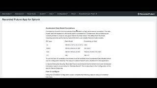 Recorded Future for Splunk App: Splunk Enterprise Security Documentation Guide