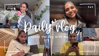 Daily vlog 58 - Studying in a cafe after work, attending classes, shorts batching,evening routine️