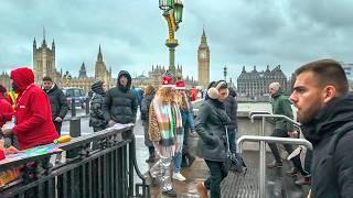 London Christmas Tour 2024  Borough Yards to Big Ben via South Bank & Bankside Winter Walk  4K HDR