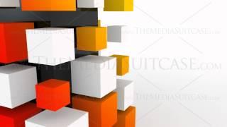 Modern Animated Blocks Loop Red Orange HD