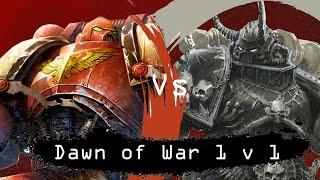 Dawn of War  Soulstorm 1 v 1 Space Marines vs Chaos