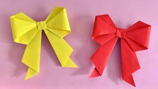 折り紙 簡単 可愛い リボン 折り方 Origami Easy Cute Bow Paper Craft DIY 쉬운 예쁜 리본 종이접기