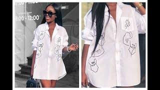 DIY ABSTRACT SHIRT DRESS