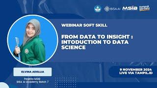 From Data to Insight : Intoduction to Data Science | Elvina Adellia