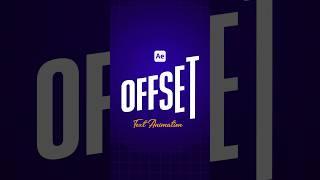 Offset Text Animation in After Effects - #tutorial