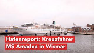 MS Amadea in Wismar: Kreuzfahrtanlauf im Winter