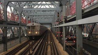 NYC Subway HD 60fps: Budd R32 Z Skip-Stop Train Thunderstorm Railfan Window RFW Ride (7/25/16)