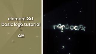 basic element 3d logo tutorial \\ after effects \\