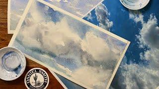 Easy Watercolor Clouds