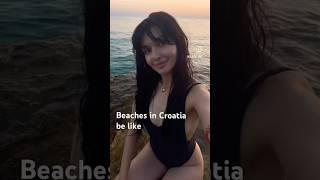 Beautiful water and stone beaches in Croatia 🫶