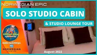 Norwegian Epic, Solo Studio Cabin and Studio Lounge Tour 2022 #ncl #norwegianepic #solostudio