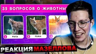 МАЗЕЛЛОВ СМОТРИТ ВИКТОРИНА О ЖИВОТНЫХ / EMOJI COOL  | РЕАКЦИЯ МАЗЕЛОВА