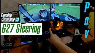 POV Farming Simulator 22 (GoPro) + G27 Steering + Brother playing accordion