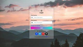 Simple Login Form In HTML And CSS | Login Form using HTML and CSS only