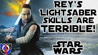 Rey's terrible very bad Lightsaber skills: Star Wars