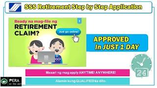 How to Apply SSS Retirement Benefit 2024 |SSS Retirement Application Online  APPROVED in just 1day