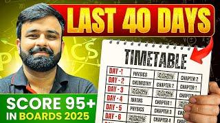 Last 40 Days Complete Time Table to Score 95+ in Boards 2025 I Complete Roadmap