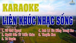 KARAOKE Liên Khúc Nhạc Sống Dễ Hát Nhất | DINHTAN MEDIA -Nhạc Sống Trữ Tình - Quê Hương - ChaChaCha