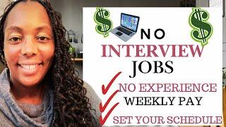 "No Interview, No Experience Needed! Top Work from Home Jobs Hiring