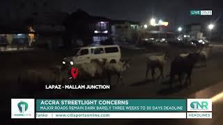 Accra Streetlight Woes: Major Roads Still Dark as 50-Day Deadline Nears!