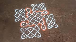 7 dots 2 beginners kolam designs | sikku kolam | attractive kambi kolam | SathyaSelva Arts