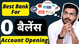 Best Zero Balance Bank Account Opening