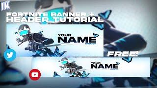 How To Make A FREE Fortnite Youtube Banner + Twitter Header Without Photoshop! (Pixlr Tutorial)