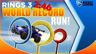 INSANE FASTEST EVER WORLD RECORD ON RINGS 3 BY DMC! (2:46) Rocket League Rings Workshop Map!