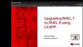 Upgrade RHEL7 to RHEL8 using LEAPP