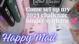 Excited for 2024 | Happy Mail | Come set up my new savings challenge binder 