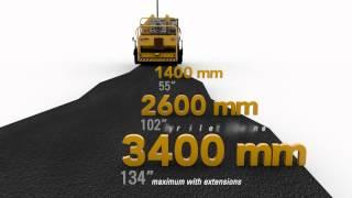 Cat® AP255E Track Asphalt Paver | Paving Dimensions