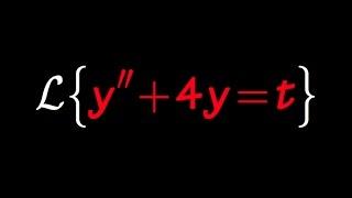 Solve differential equation with laplace transform, example 2