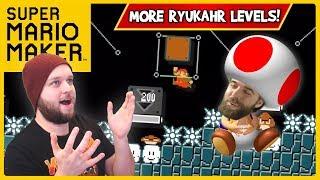 Getting Kaizo'd & Trolled A Little Bit More By Ryukahr! - Super Mario Maker [Stream Highlights]