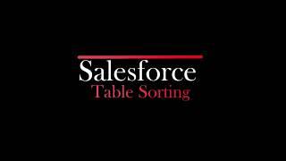 Table Sorting in Salesforce Lightning Components