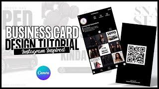 How To Design A Business Card In Canva | Instagram Business Card Design | Canva Tutorial