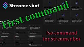 Streamerbot shoutout command connect twitch and setup first command
