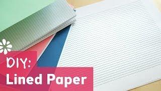 DIY Lined Paper for Bookbinding | Sea Lemon