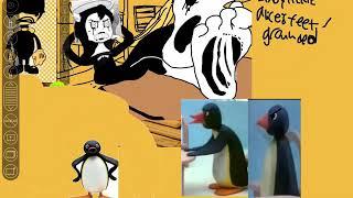 Pingu lets bendy tickle Alice angel and gets grounded