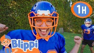 Touchdown Time with Joe and Blippi | Blippi Learns Something New | Learning Videos for Kids 🟠