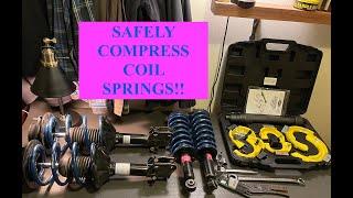 How to Safely Compress Vehicle Coil Springs With Macpherson Compressor | Subaru RalliTEK Springs