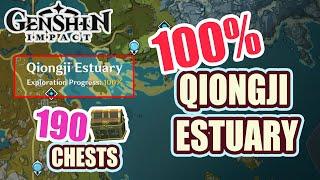 How to: Qiongji Estuary 100% Exploration ⭐  ALL CHESTS GUIDE 【 Genshin Impact 】