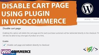 How to Disable Cart Functionality using Plugin and Redirect to Checkout in WooCommerce WordPress