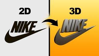 Como convertir Logo 2D en 3D | Tutorial Lettering 3D NIKE en 3D MAX