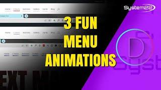 Divi Theme 3 Fun Menu UNDERLINE Animations