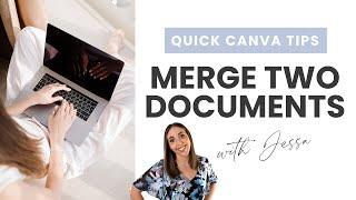 Quick Canva Tip: How to combine two documents into one | Graphic design for beginners