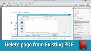 How to add or insert a page into an existing PDF document using Adobe Acrobat Pro